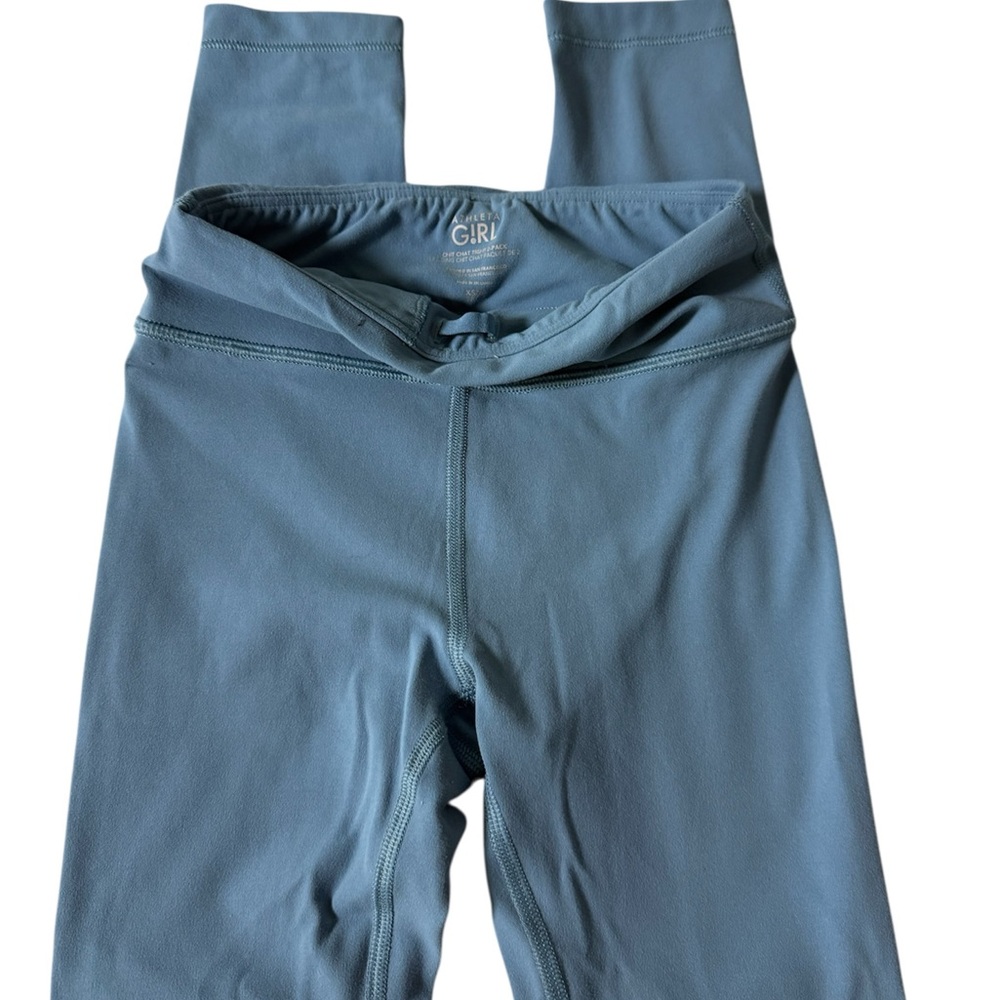 Athleta Blue High-Rise Leggings with Streamlined Fit